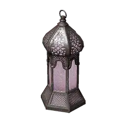 Lilac Hexagonal Lamp
