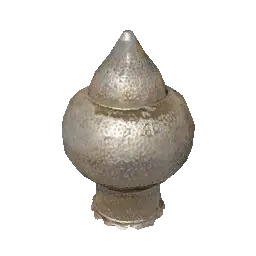 Ornate Silver Conical Jar