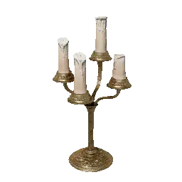 Tarnished Four Candle Candelabra