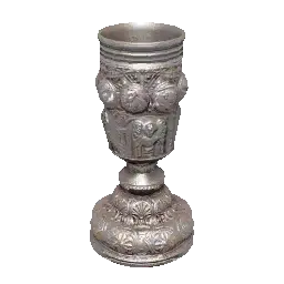 Worn Decorative Silver Mug