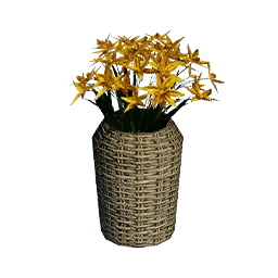 Yellow Blue-Eyed Grass Basket