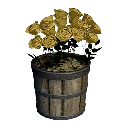 Yellow Rose Flower Pot