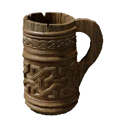 Worn Wooden Beer Mug