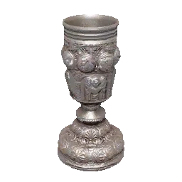 Worn Decorative Silver Mug