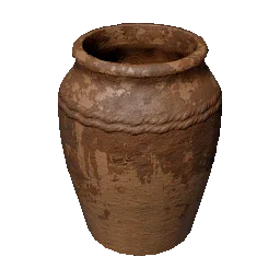 Cylindrical Ocher Jar