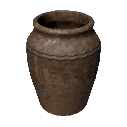 Cylindrical Clay Jar