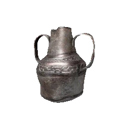 Old Two-Handled Iron Water Bottle