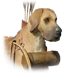 Calphade Military Dog Boarhound pet portrait in Crimson Desert