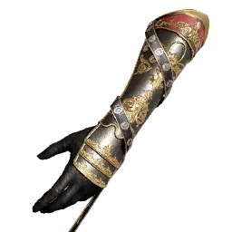 Elegant Carmine Plate Gloves